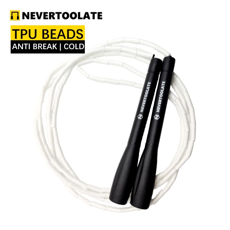 

NEVERTOOLATE TPU (anti cold anti friction )soft beads beaded jump rope freestyle skipping rope no tangle fitness crossfit