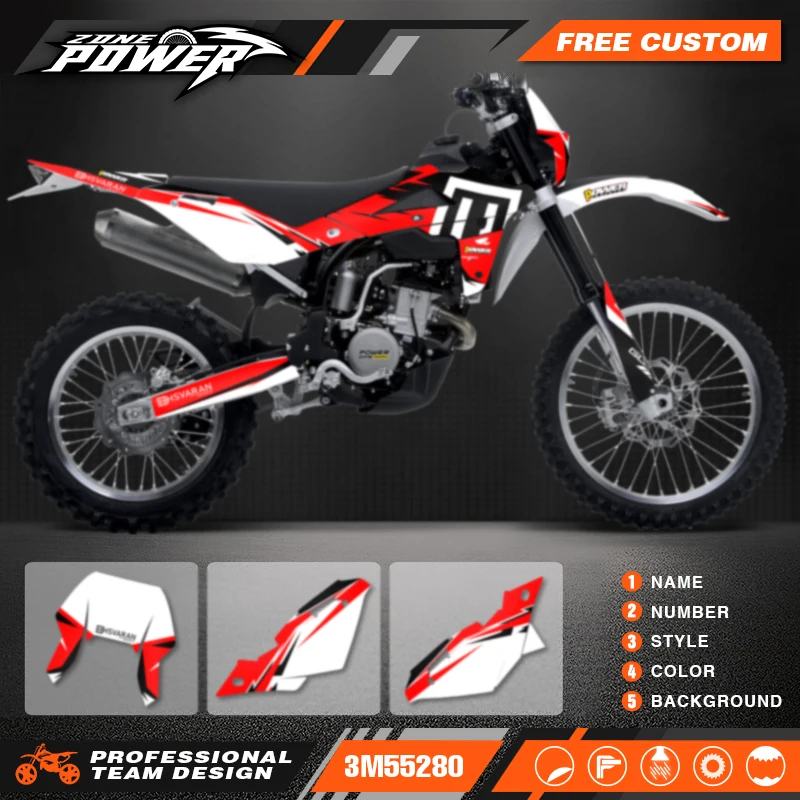 Powerzone-Custom Decalques Gráficos, Kit Adesivos para Husqvarna TE250 TE 250 2008 2009 2010 2011 2012 2013