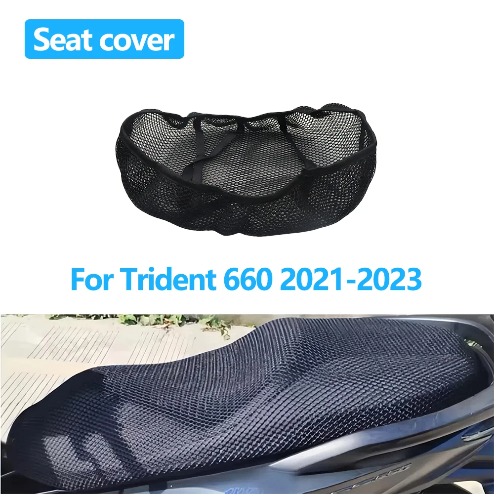 

Чехол на сиденье мотоцикла Trident 660 2021, 3D сетчатое тканевое сиденье, нескользящая дышащая теплоизоляционная защитная подушка