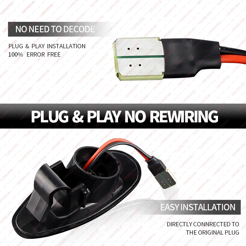 2 قطعة LED أضواء العلامات الجانبية المتتابعة الديناميكية لميتسوبيشي أوتلاندر CU لانسر CK ES Freeca Adventure I-Miev Nativa MR522027