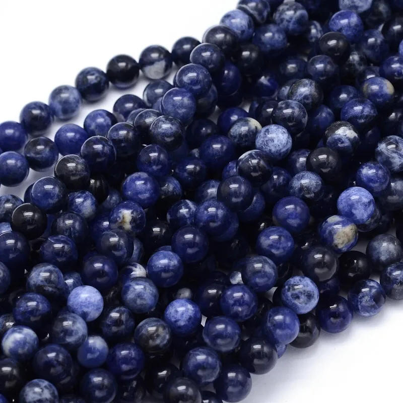 

39/45/69Pcs Round Natural Sodalite Beads Strands Gemstone Beads Round Spacer Beads For Jewelry Making DIY Bracelet 6mm/8mm/10mm