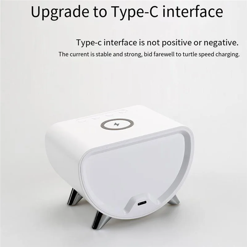 ABZY-Multifunctional Alarmclock Temperature Clock Wireless Charger LED Mobile Phone Three In One Wireless Charger