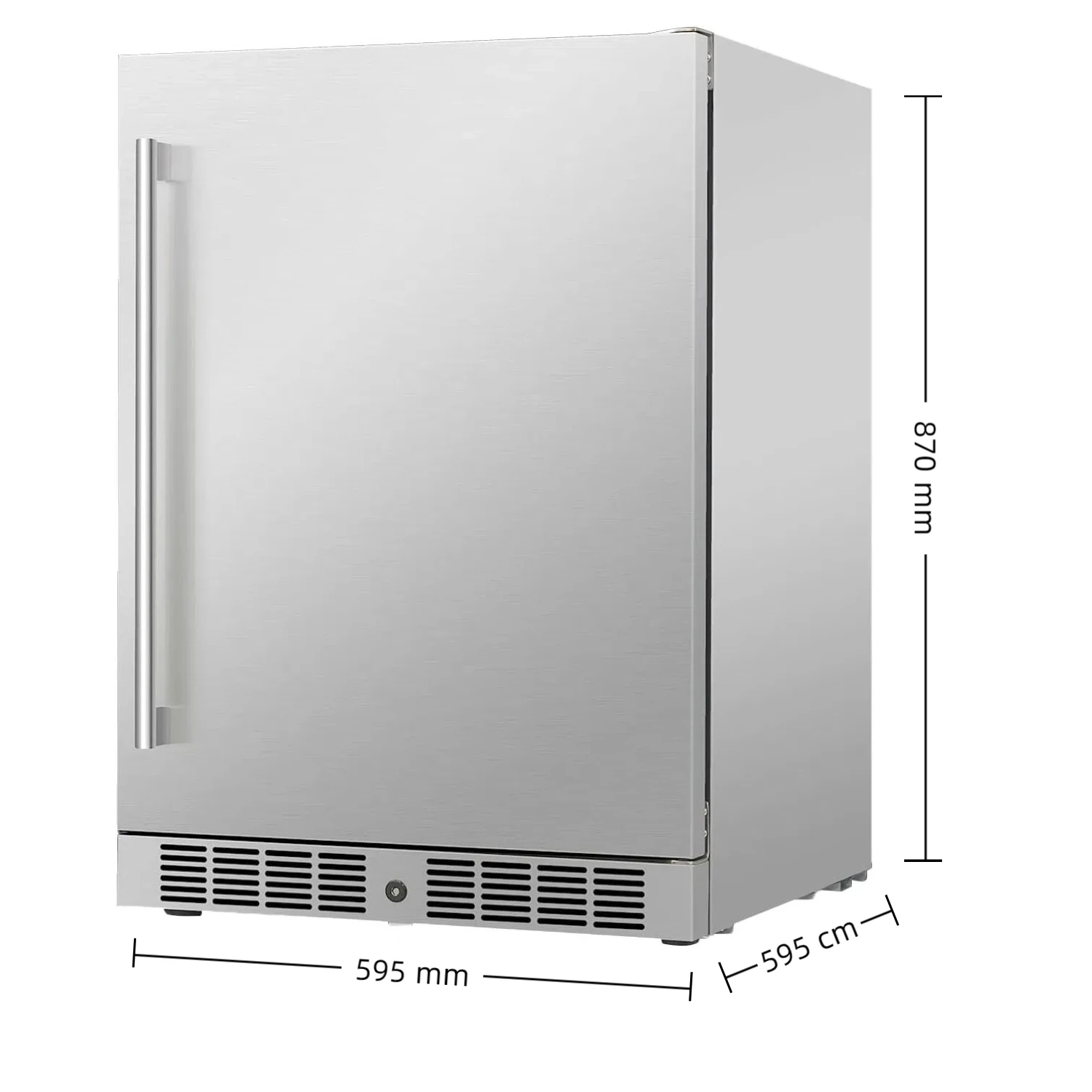 

NUELEAD NE-355 Beverage Air Cooled Fridge Digital Display 130L Home Built In Undercounter Refrigerator