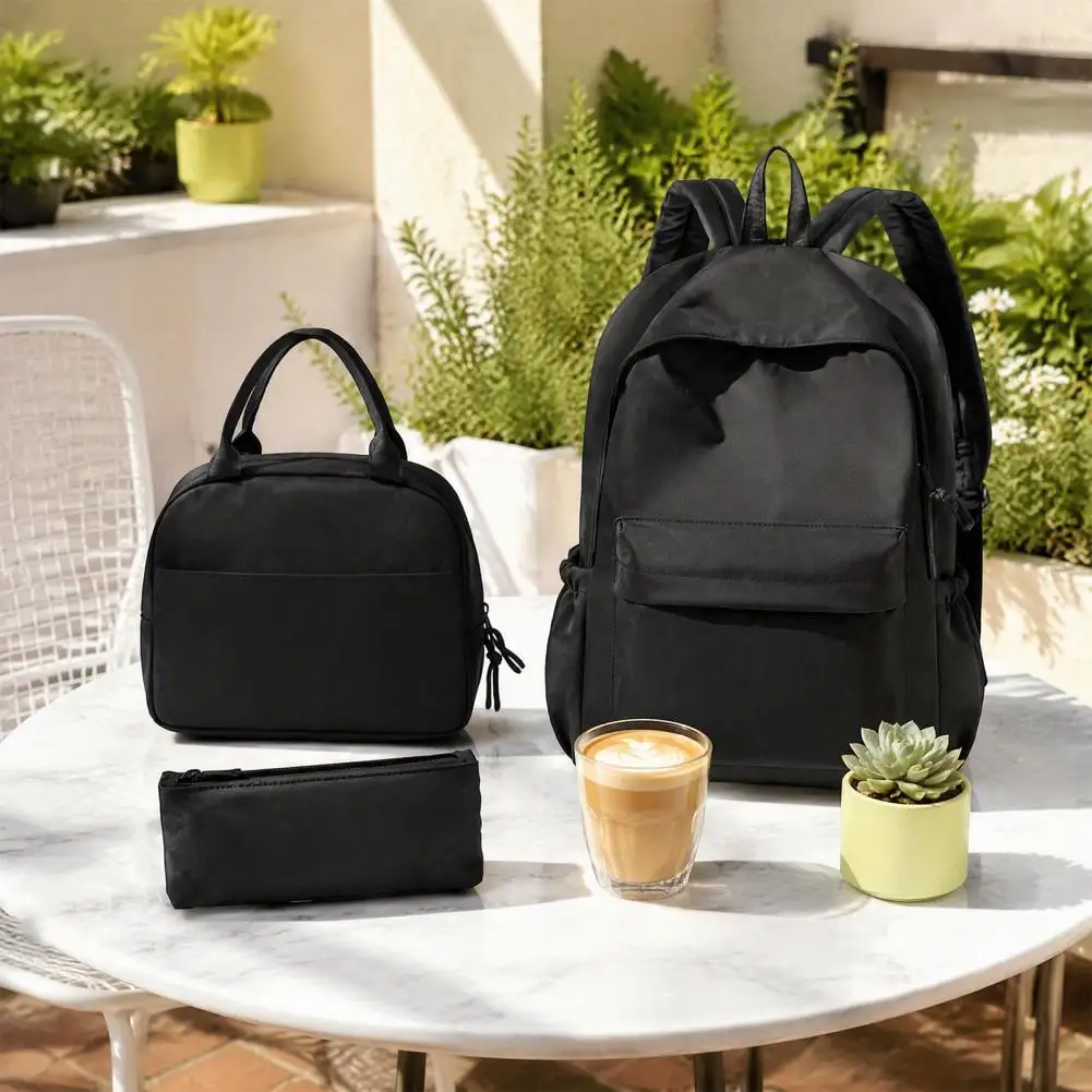 School Backpack Set for Students 1 Set Backpack Lunch Bag Pencil Case Oxford Cloth School Backpack Unisex Laptop for Students