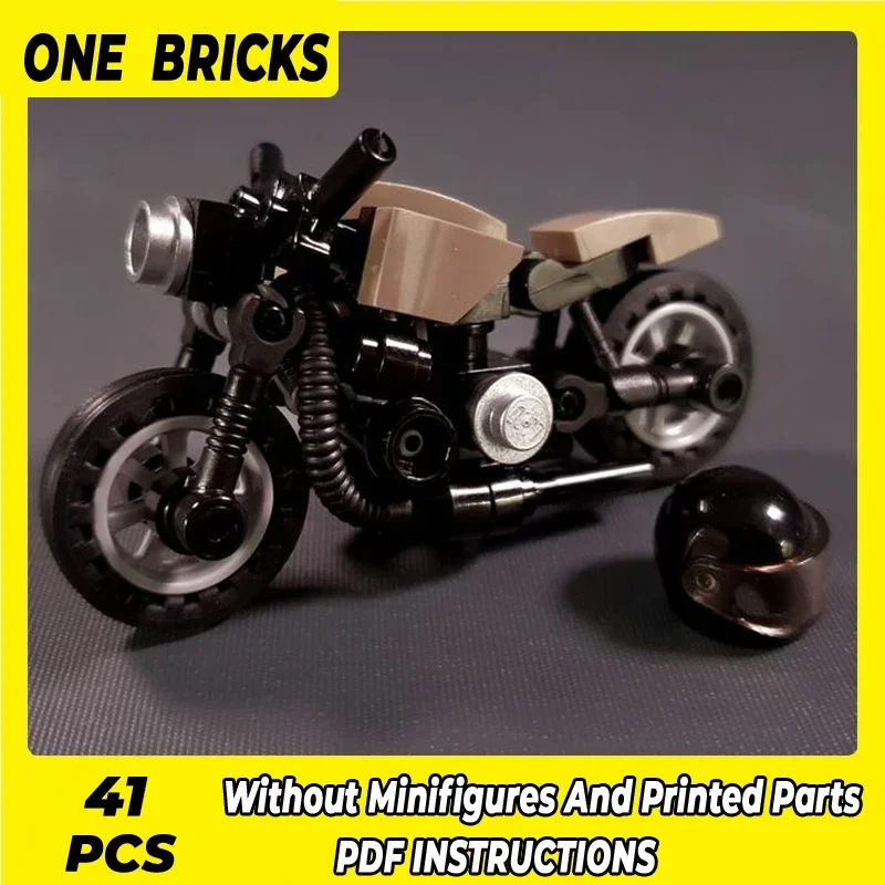 Bloques de construcción Moc serie de coches modelo minifigura motocicleta ladrillos técnicos DIY montaje juguetes de construcción para niños regalo de vacaciones