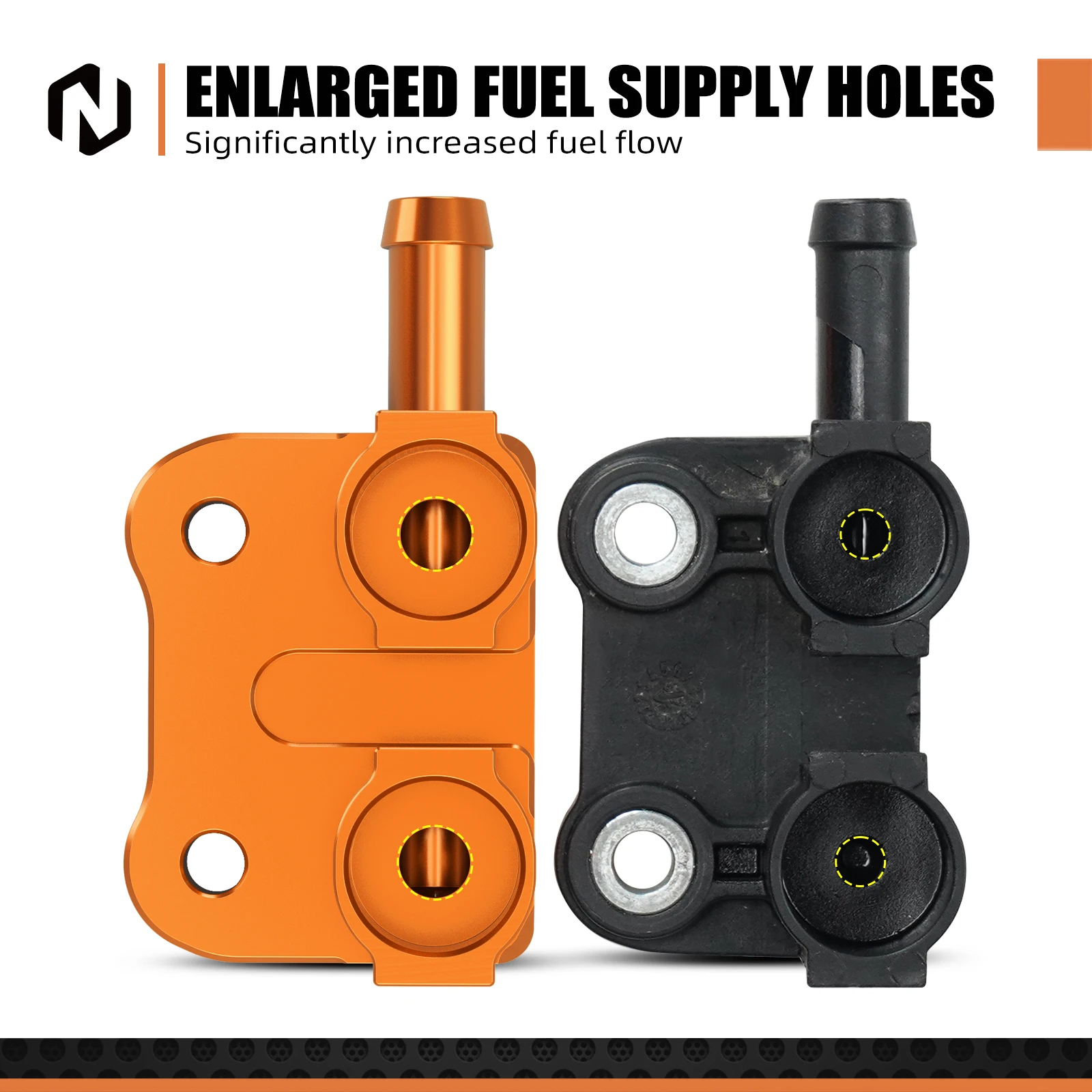 NICECNC KTM EXC 300 XCW 300 2024-2025 SX 125 XC300 2023-2025 TBI ハイフロー フューエルレール & クランクケース圧力センサーブラケット