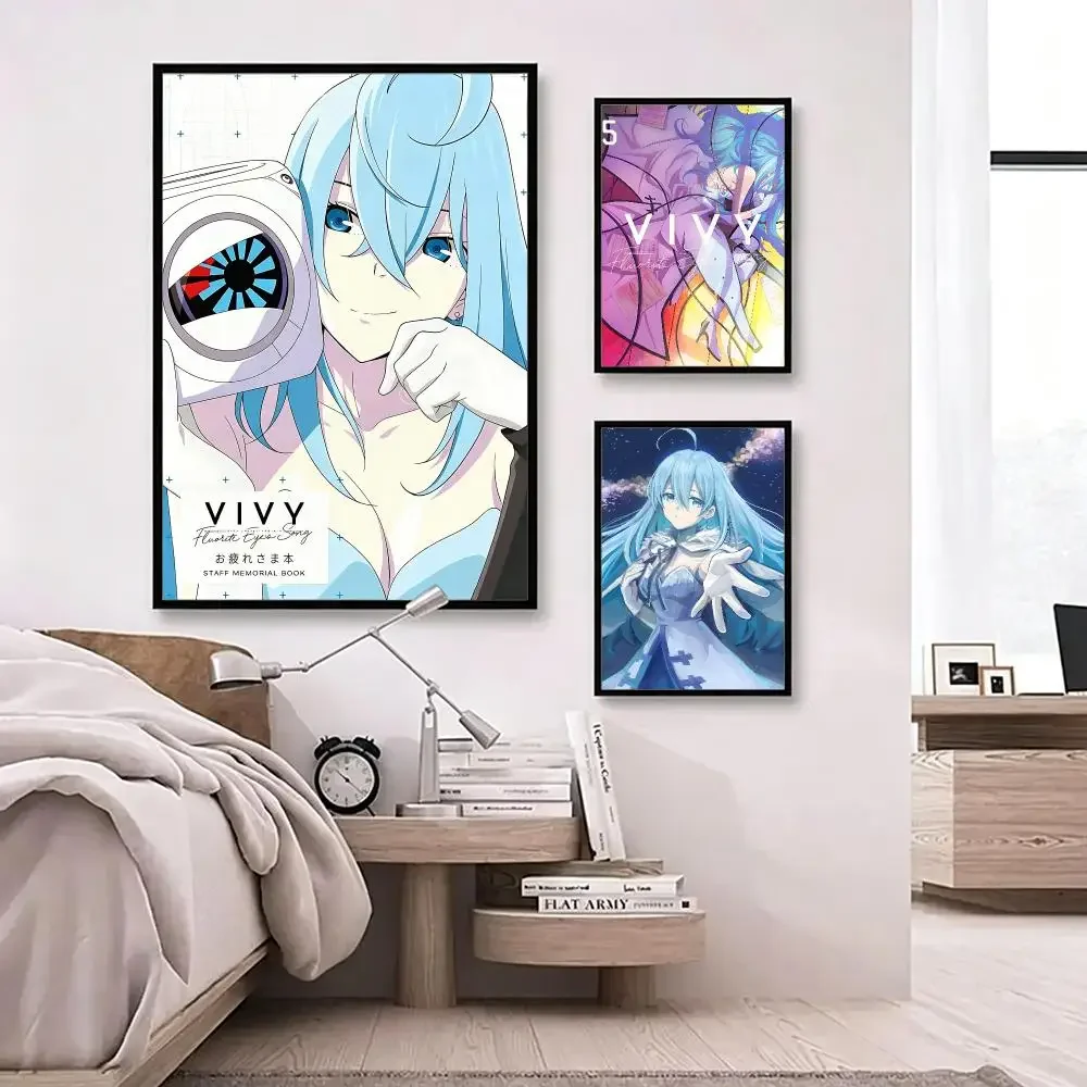anime Vivy ‑Fluorite Eye’s Song‑ Poster Poster HD Waterproof Self-adhesive Art Print Wall Decor for Bedroom Living Room Gift