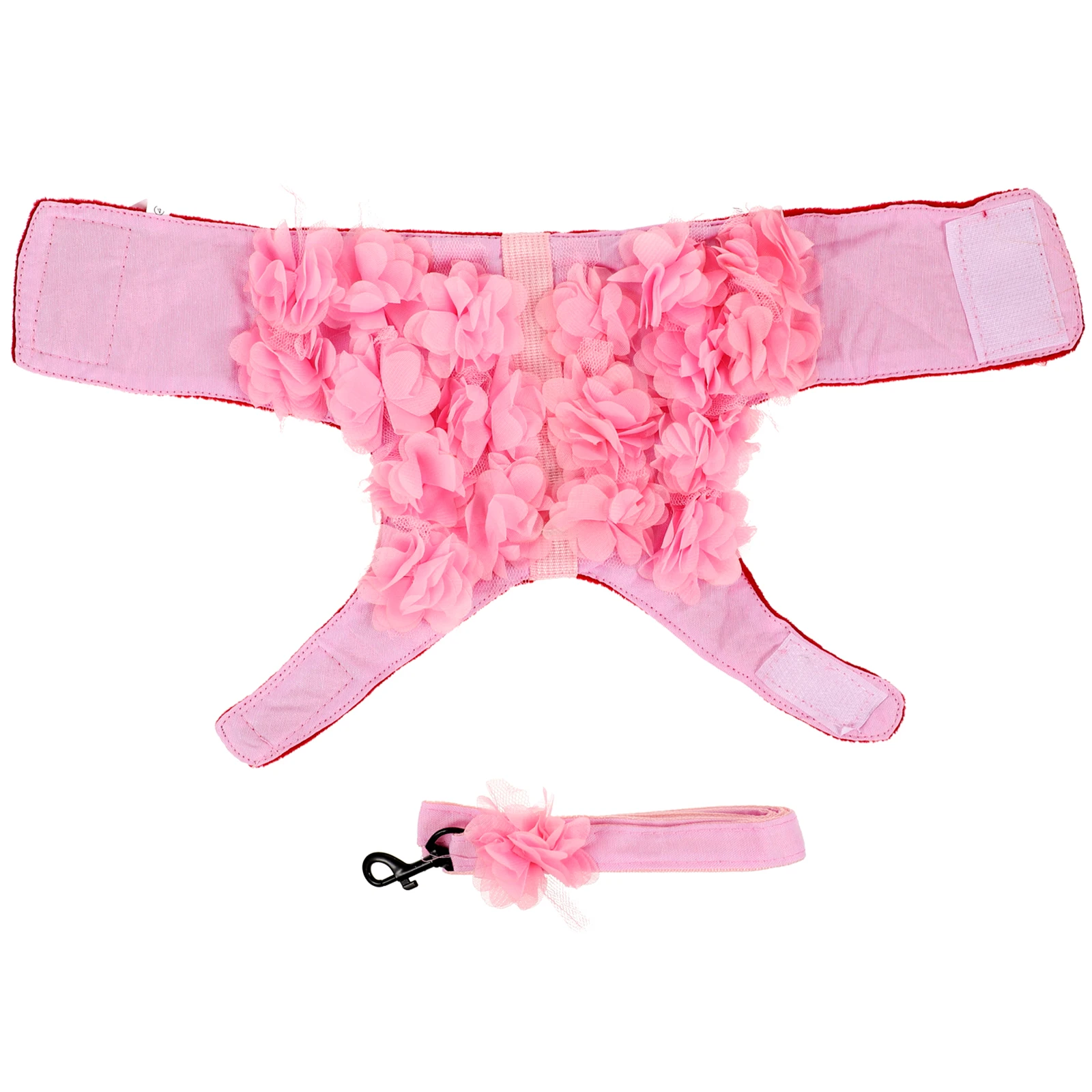 

Spring Summer 1Pc Flowers Traction Chest Harness Adjustable Dog Rope Lead Pet Supplies Breathable Comfortable Small Medium Dogs