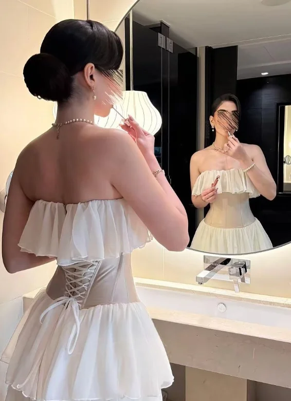 Di alta Qualità Personalizzato Lunghezza Del Pavimento A File Rughe Cinghia Posteriore Senza Maniche Robe Pour Mariage Invité Abiti De Fiesta Para Bodas