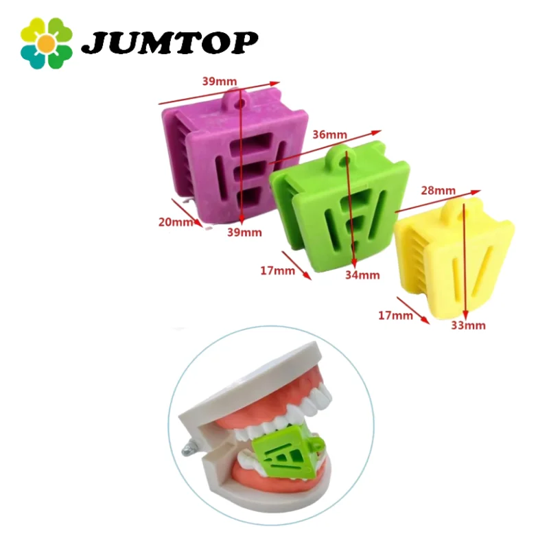 JUMTOP 3Pcs Dental Mouth Opener Silicone Occlusal Pad S/M/L Teeth Prop Bite Block Rubber Opener Retractor Dentist Tools
