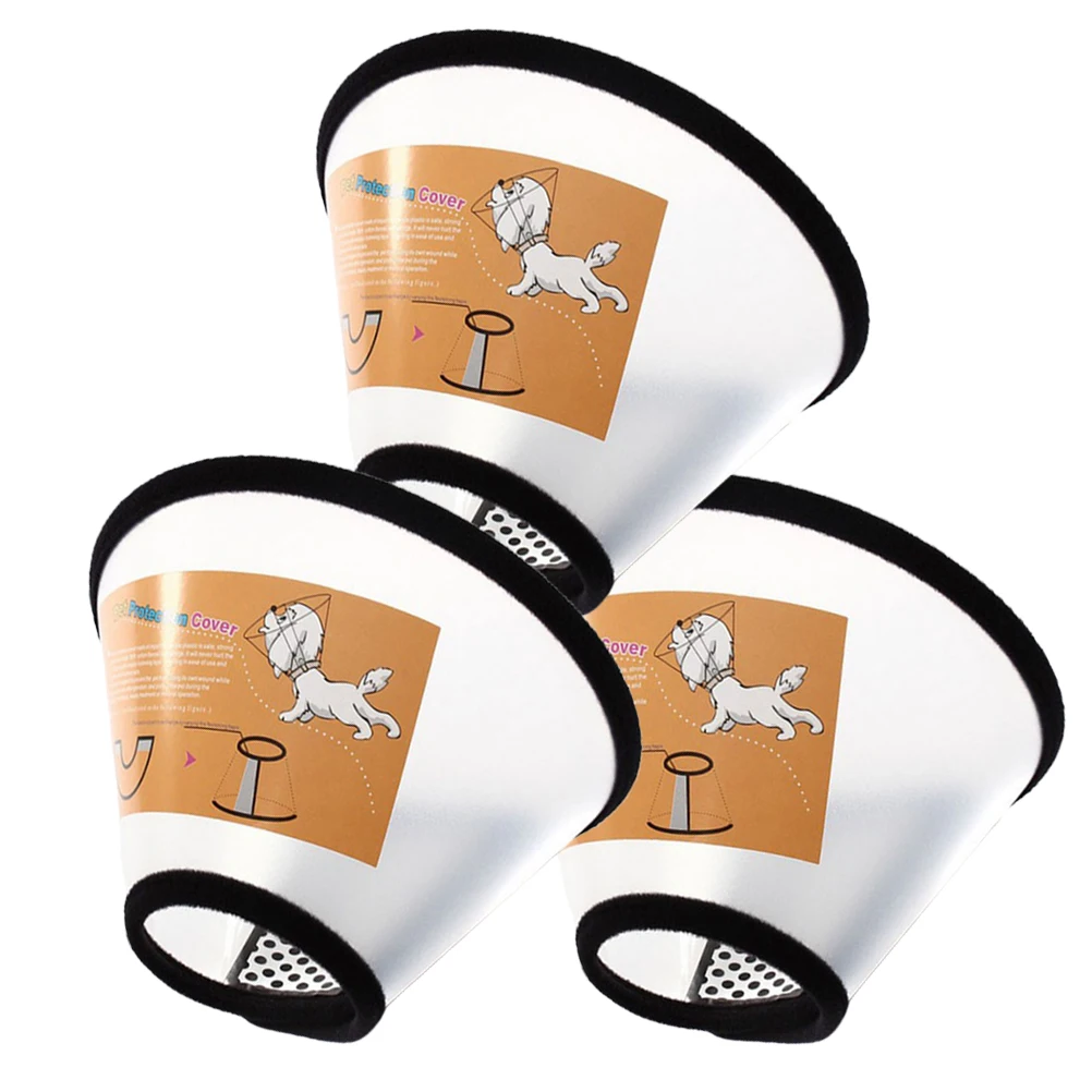 

3PCS Pet Neck Circle Durable Washable Anti scratch Elizabethan Collar for Cats Dogs Post operation Anti lick Design
