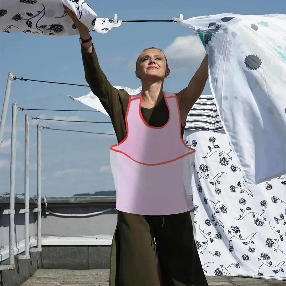 

2 Pcs Clothes Drying Apron for Laundry Women Skirt with Pockets Waterproof Aprons Sleeves Dress Adjustable Fruit