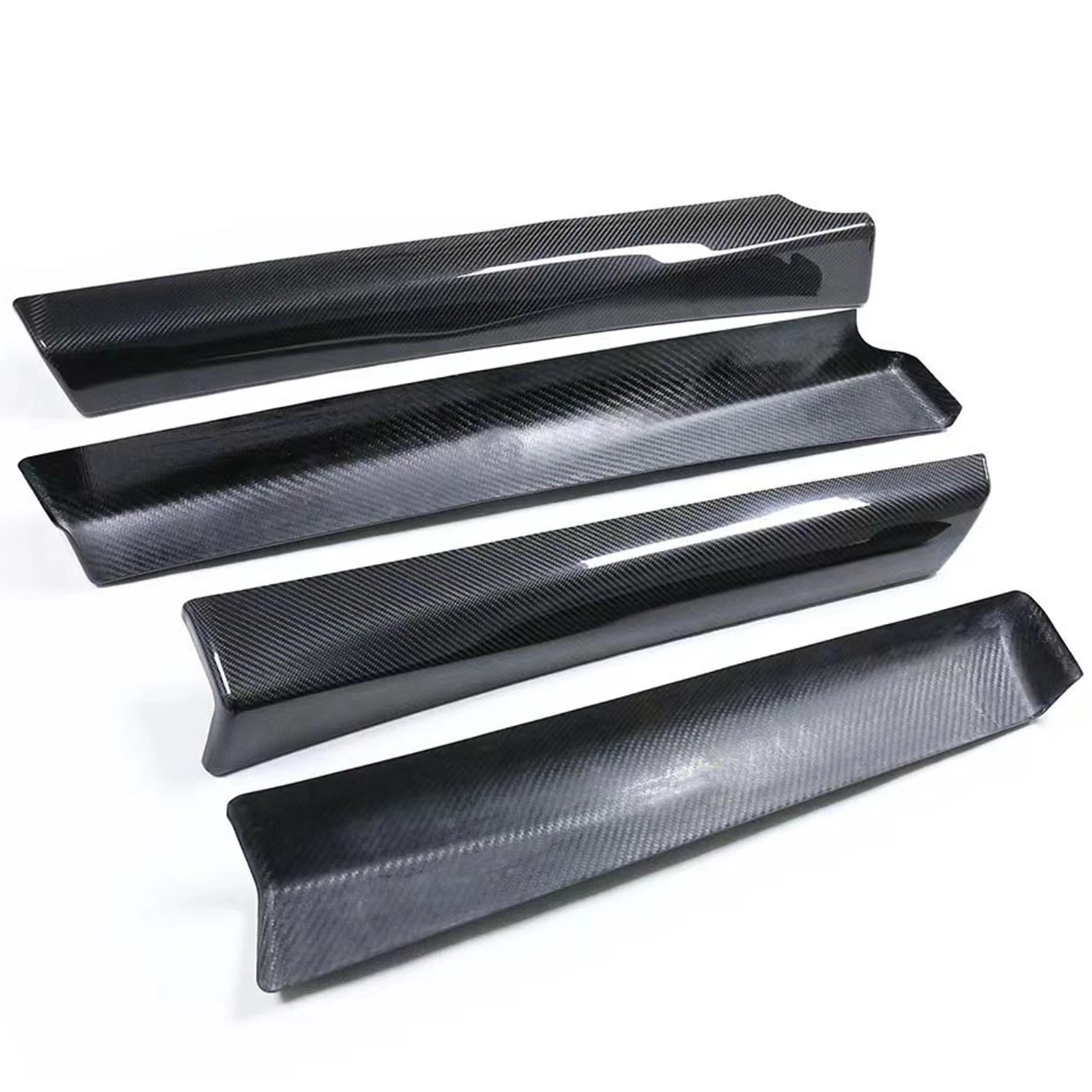 

4 шт. внутренняя дверная панель, накладка, роскошная ручка, рамка, декор из углеродного волокна для Tesla Model 3 2016-2020