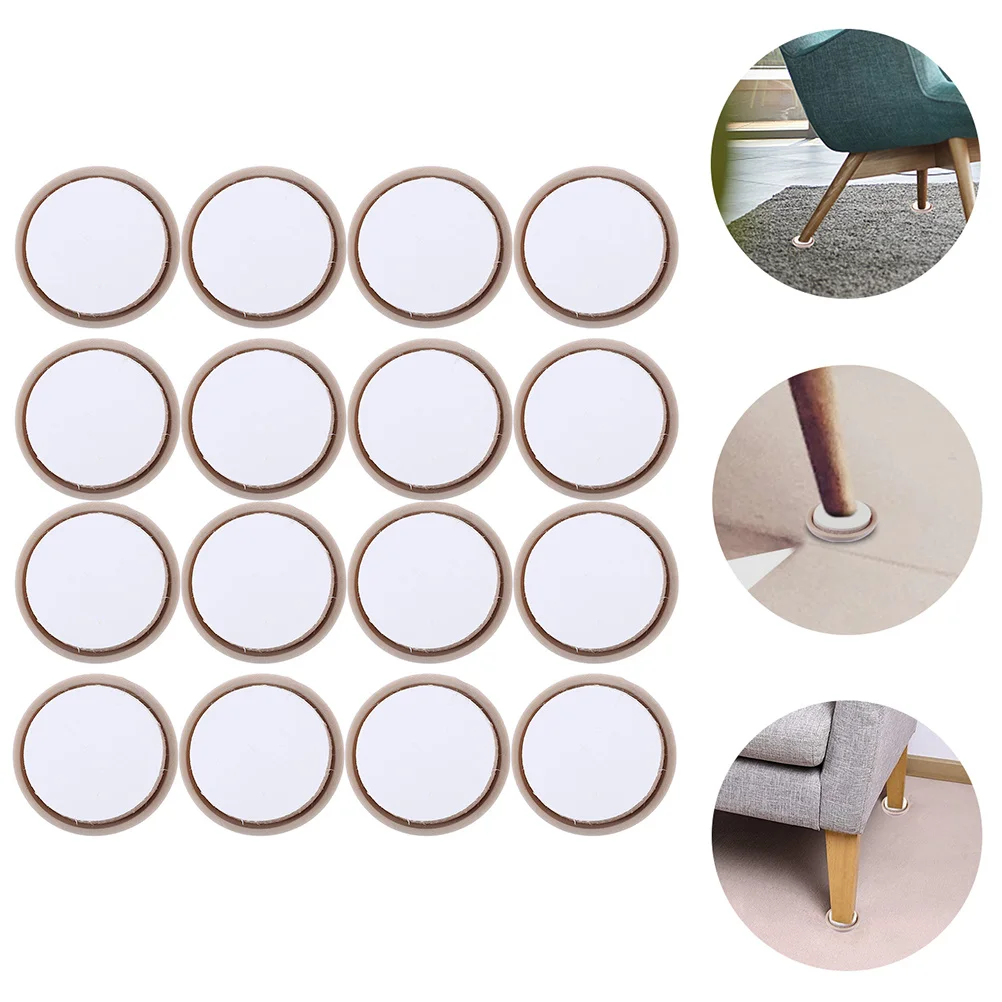 

24Pcs Furniture Glide Pads 32mm Self-Adhesive Anti-Sliding Floor Protectors for Tables Chairs Desks Stools Cabinets Smooth Head