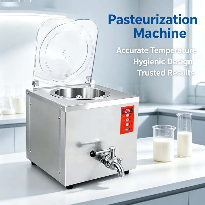 Small Batch Commercial Electric Pasteurizer High Productivity Milk Homogenizer with