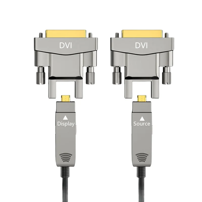 

Высококачественный оптоволоконный кабель передачи видео 4K DVI, адаптер Plug-and-Play, простой эффективный позолоченный ПВХ «папа-папа»