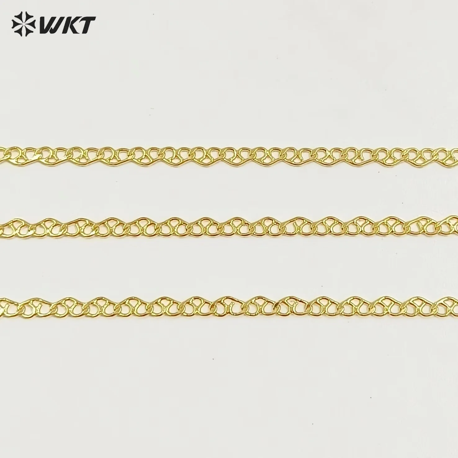 

WT-BC237 Wholesale Women Bracelet Or Necklace DIY Crafts Accessory Jewelry Finding Yellow Brass 5 Meters Chain