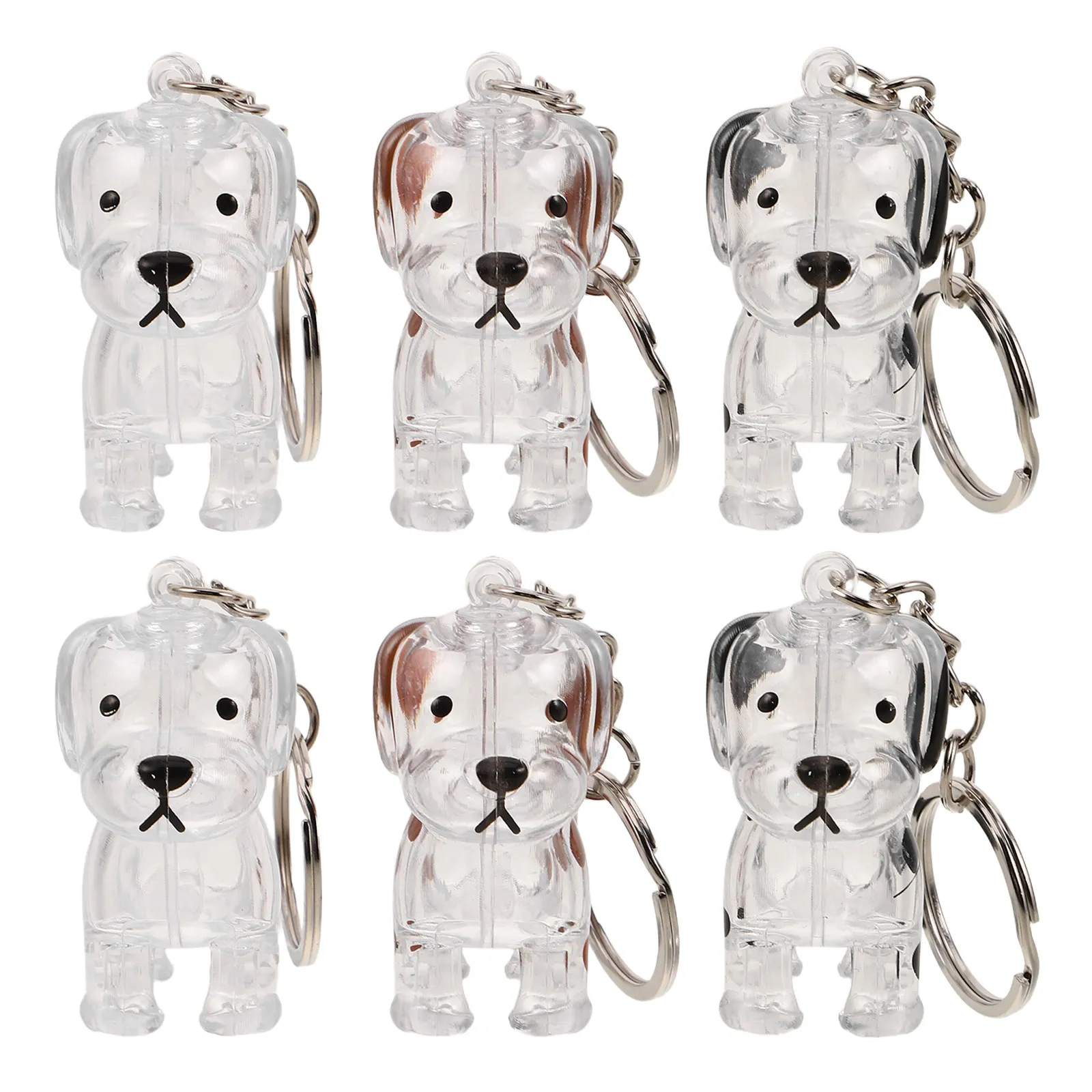 6Pcs Transparent Pet Hair Keepsake Box Animal Shape Mini Storage Container Dog Memorial Keepsake Box Pet Hair Memorial Bottle