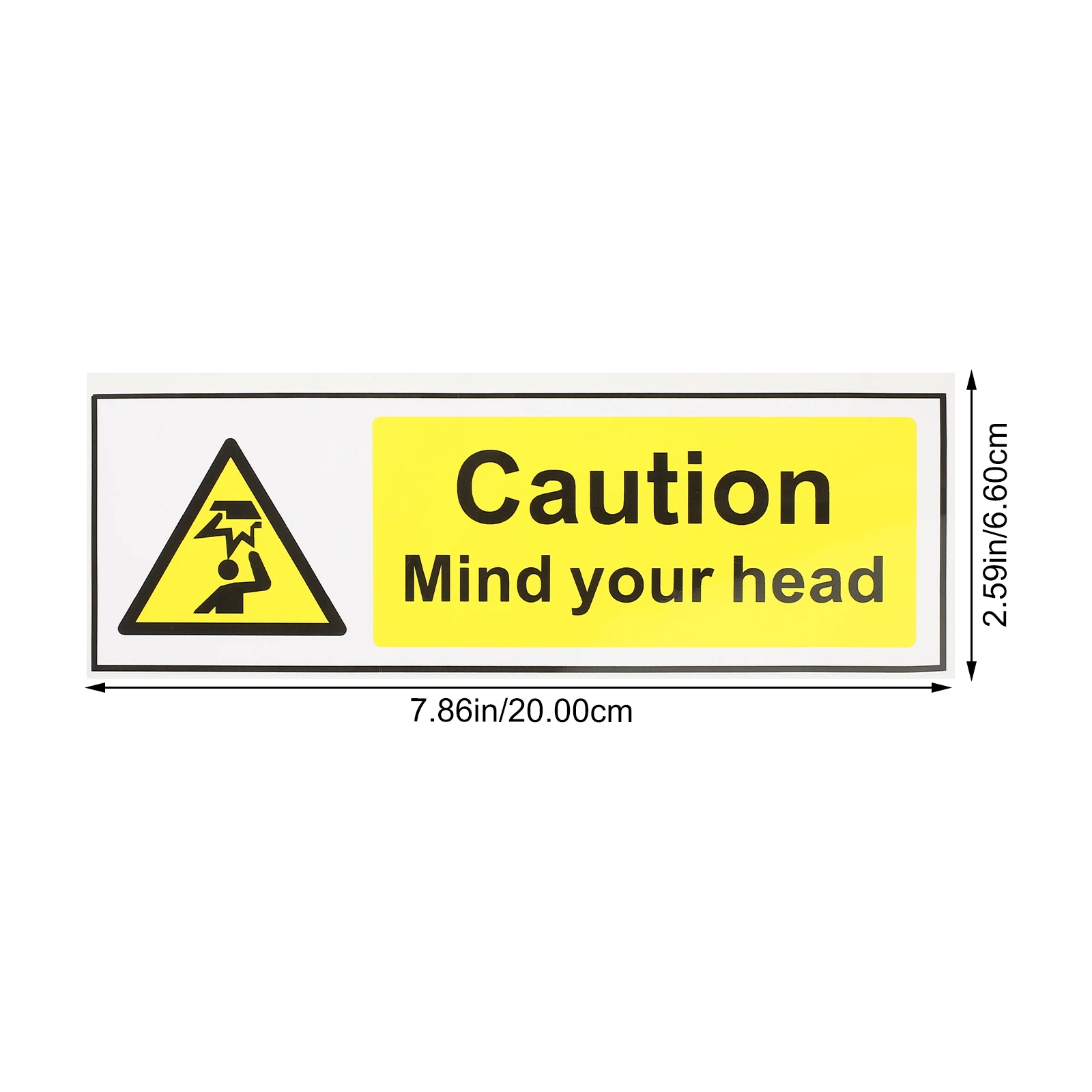 Watch Your Head Sticker Low Clearance Durable Self Adhesive Caution Warning Label Decal Safe Practical Low Ceiling Overhead Sign