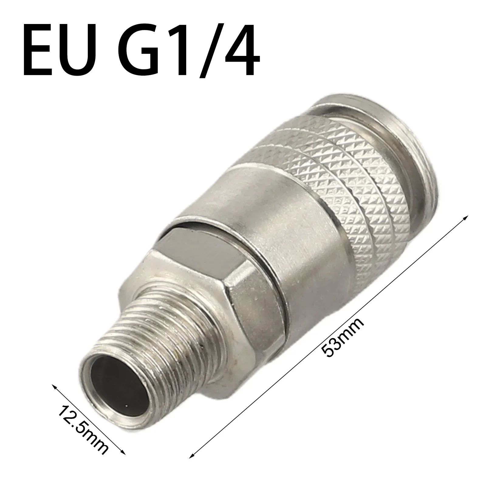 2PCS G1/4 Male Thread Pneumatic Fitting Silvery Metal EU Standard Quick Connector For Air Compressor Replacement Accessories
