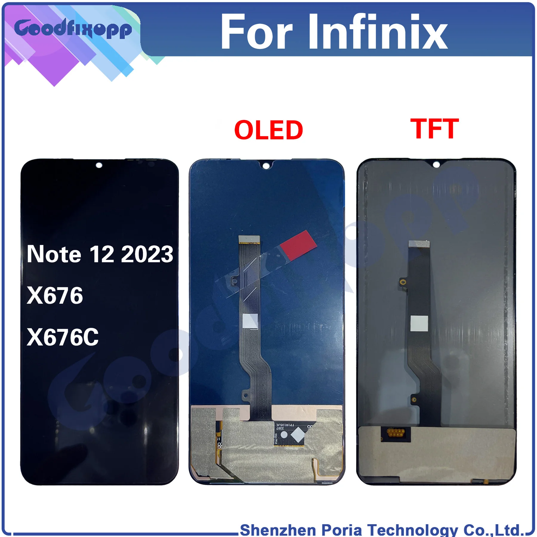 

For Infinix Note 12 2023 X676 X676C Note12 LCD Display Touch Screen Digitizer Assembly Repair Parts Replacement