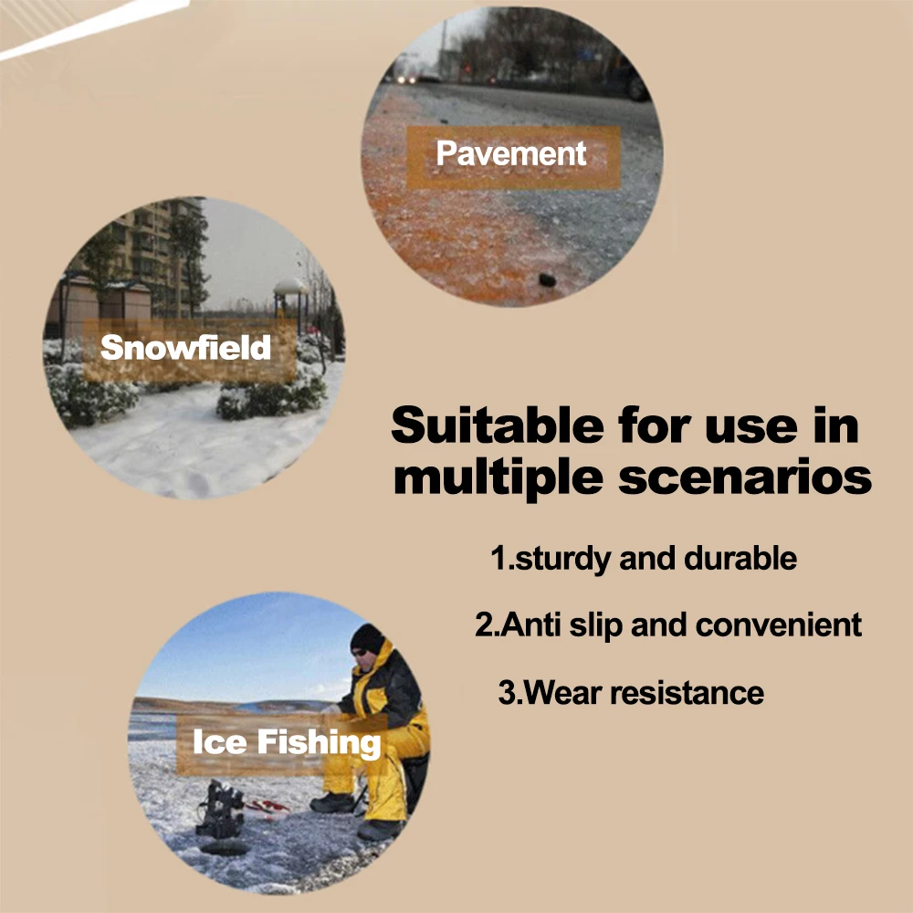 1/2 مجموعات - غطاء حذاء عالمي مضاد للانزلاق مع مخالب ثلج مضادة للانزلاق، مناسب للأحذية والأحذية، يمكن استخدامه على الجليد والثلج وما إلى ذلك
