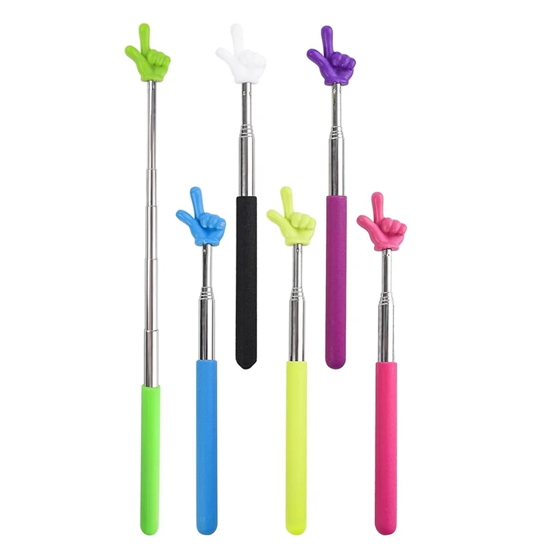 MACH-6 PCS Pointer Stick Set For Classroom, Teacher Pointer, Retractable Stick Kit For Classroom Whiteboards