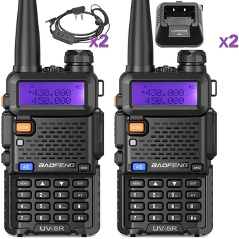 Baofeng UV-5R 2PC 8W วิทยุ Long Range Dual Band แบบชาร์จไฟได้ High Power Two WAY วิทยุ Walkie Talkies 1800mAh