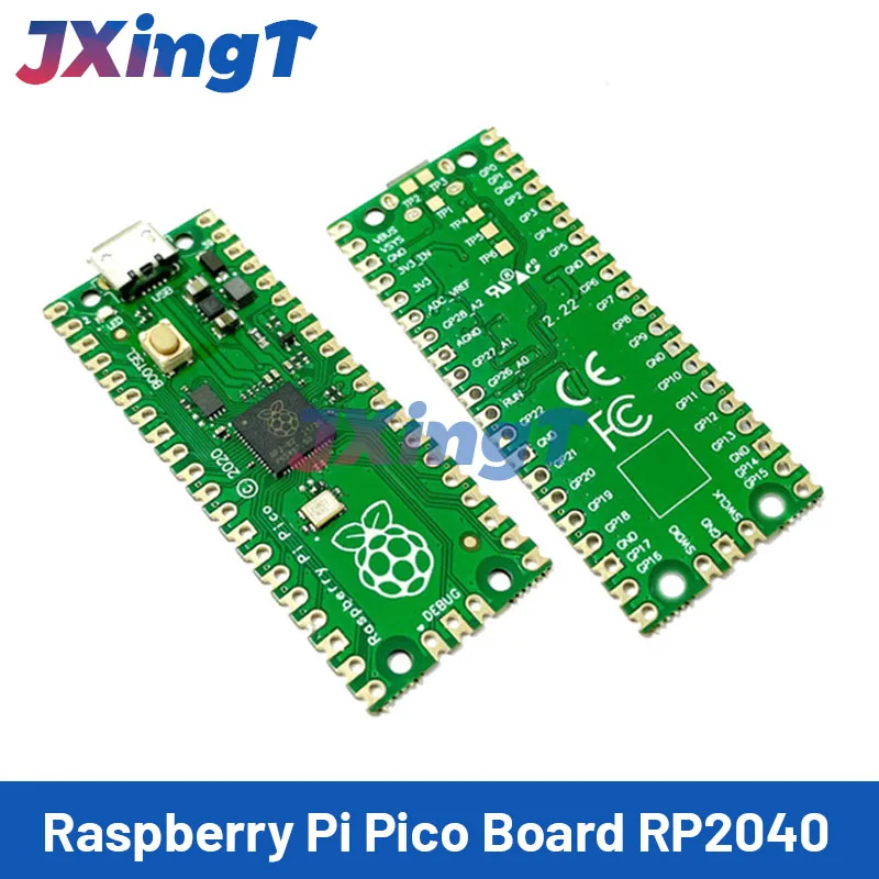 Placa Raspberry Pi Pico oficial, RP2040, doble núcleo, 264KB, ARM, microordenadores de baja potencia, Cortex-M0 de alto rendimiento y procesador