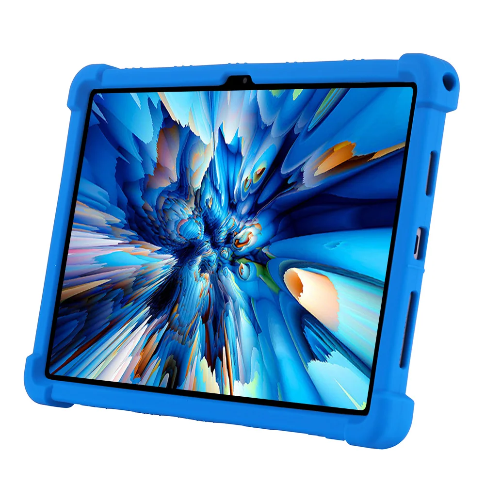 حافظة واقية لجهاز Blackview MEGA 8 Tablet مقاس 13 بوصة، غطاء حامل قابل للتعديل من السيليكون الناعم صديق للأطفال