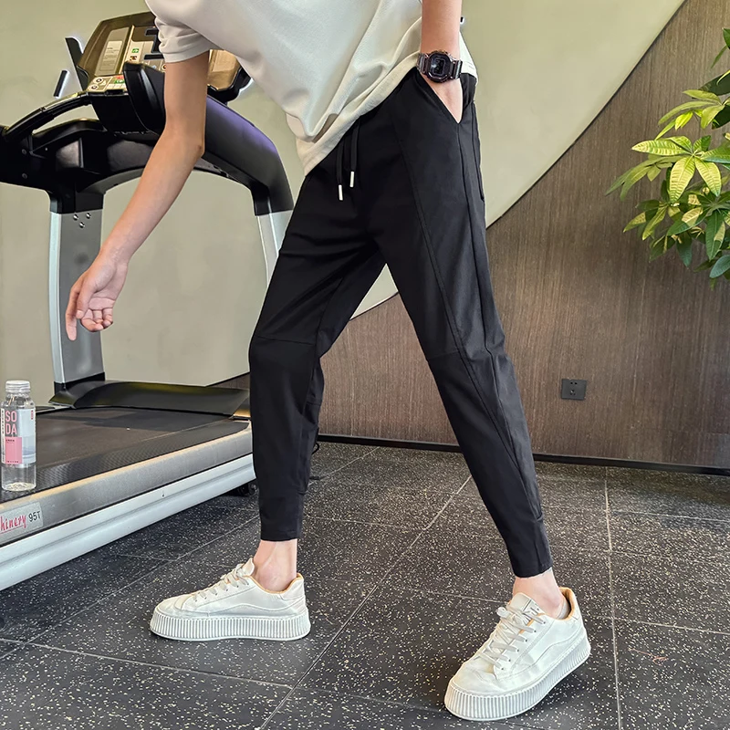 

Pantalones Hombre Korean Fashion Men's Summer Pants Simple All Match Ankle Length Casual Clothes For Man Slim Fit Trousers Male