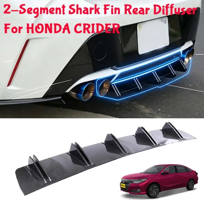 For HONDA CRIDER Shark Fin Rear Diffuser Split Chassis Spoiler Auto Aerodynamic Parts Aerodynamic Modification