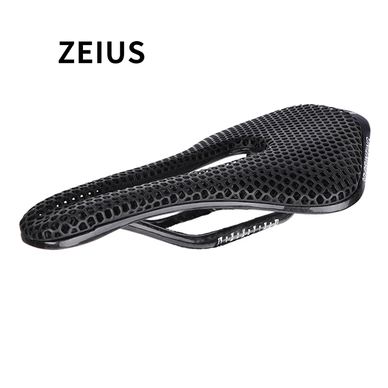 

ZEIUS Bicycle 3D Printing Saddle Carbon Fiber Rails Ultra-light 174g Hollow Comfortable Road Bike MTB Honeycomb Cushion