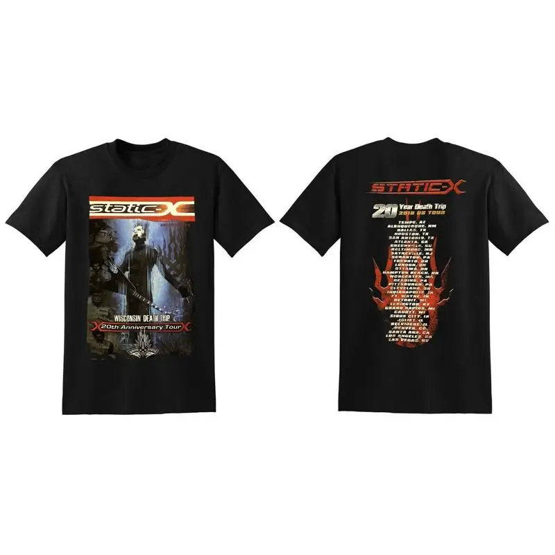 STATIC X cd cvr WISCONSIN DEATH TRIP 20th ANNIVERSARY SHIRT LAST MD New