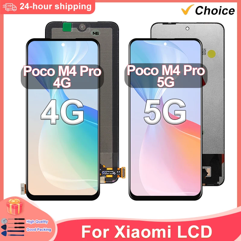 For Xiaomi Poco M4 Pro LCD MZB0B5VIN Display Touch Screen Digitizer Assembly For Poco M4 Pro 5G 21091116AG MZB0BGVIN Display