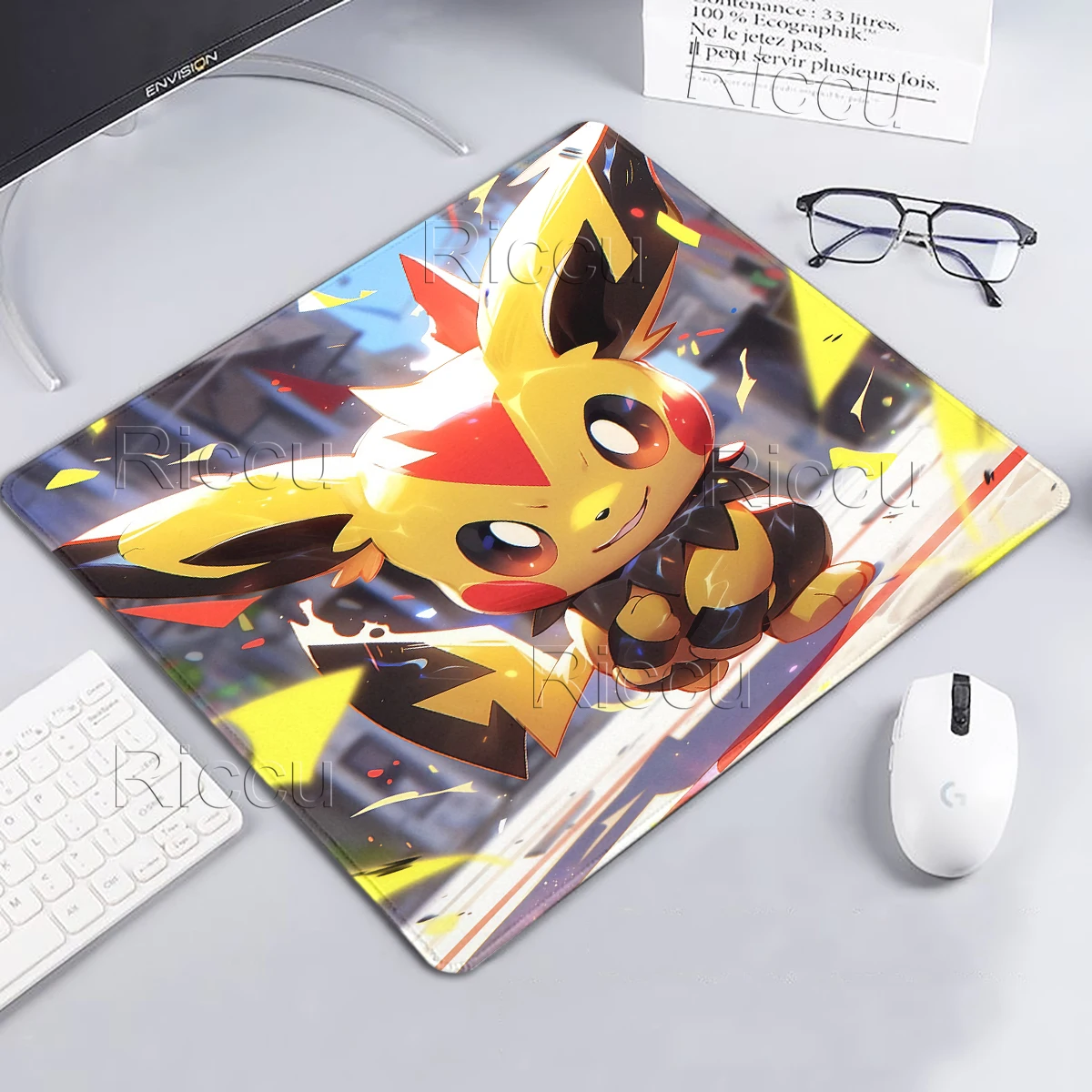 Office Non-slip Small Mouse Pad Pokémon Cartoon Kawaii Pikachu Aesthetics Laptop Mechanical Keyborad Carpet Non-slip Rubber Mats