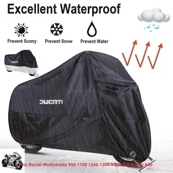 For Ducati Multistrada 950 1100 1260 1200 S Sport Monster 600 Motorcycle Cover Outdoor Uv Protector Dustproof Rain Covers
