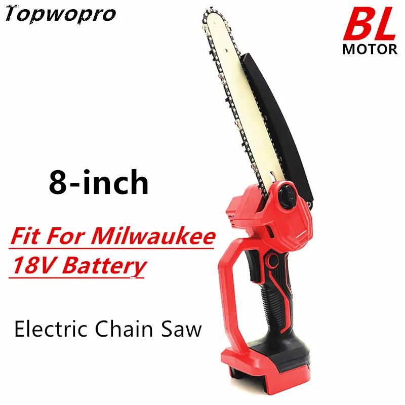 

8-inch Brushless Chainsaw For Milwaukee 18V Battery Cordless Electric Chain Saw Woodworking Cutter Pruning Logging Power Tools