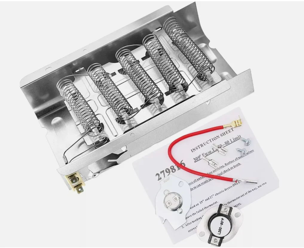 

Dryer heating plate set 279838 & 279816 Dryer Heating Element and Thermostat Combo Pack