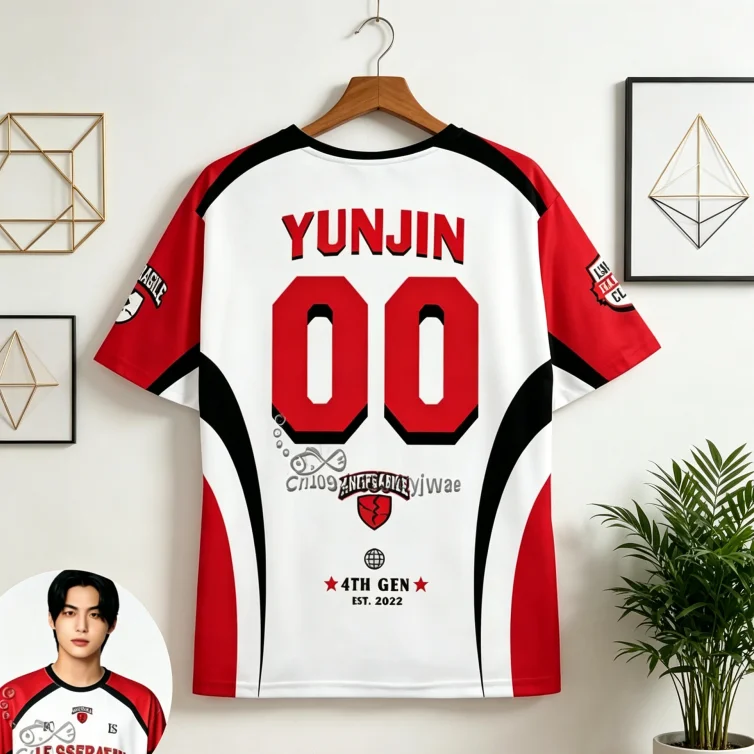 2026 Neue K-Pop Mode-Trikots C-Chaewon Digital Grafik Kurzarm Pop-Musik T-Shirt Fan-Geschenk Sommer Familie Kinder T-Shirts – Detail 1