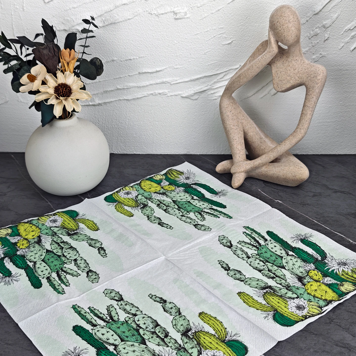 20/50pcs 33*33cm 2ply Cactus pattern paper Napkins Suitable for themed parties,Party napkins designed for lively gatherings
