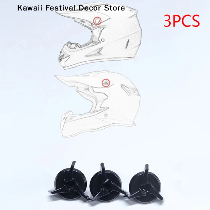 【K】3PCS Off-road Helmet Special Screw For Sun Visor Fixing Plastic Screw Universal Plastic Screw Off-road Helmet Screw