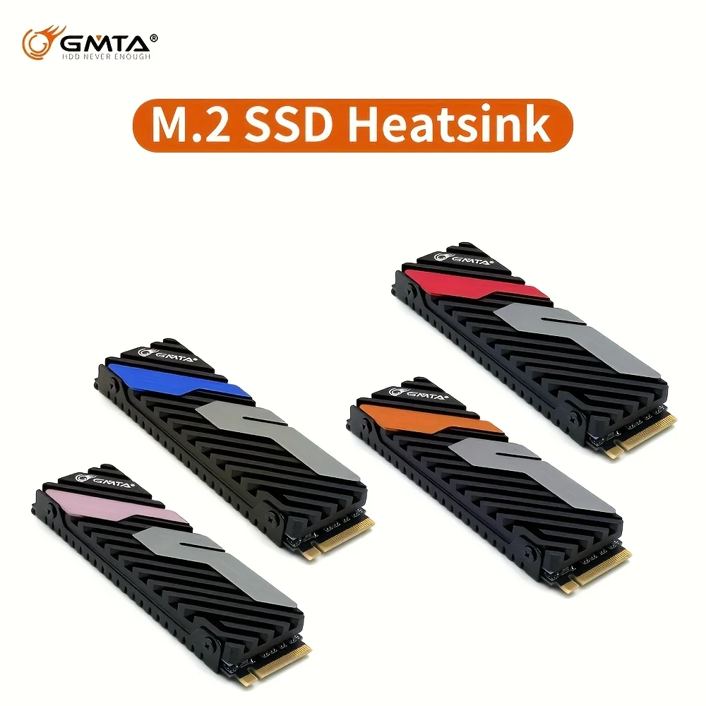 SR2501 M.2 NGFF NVME Aluminum Heatsink 2280 SSD Graphene Coating Heat Sink for PS5 PC SSD Cooler High Performance Radiator