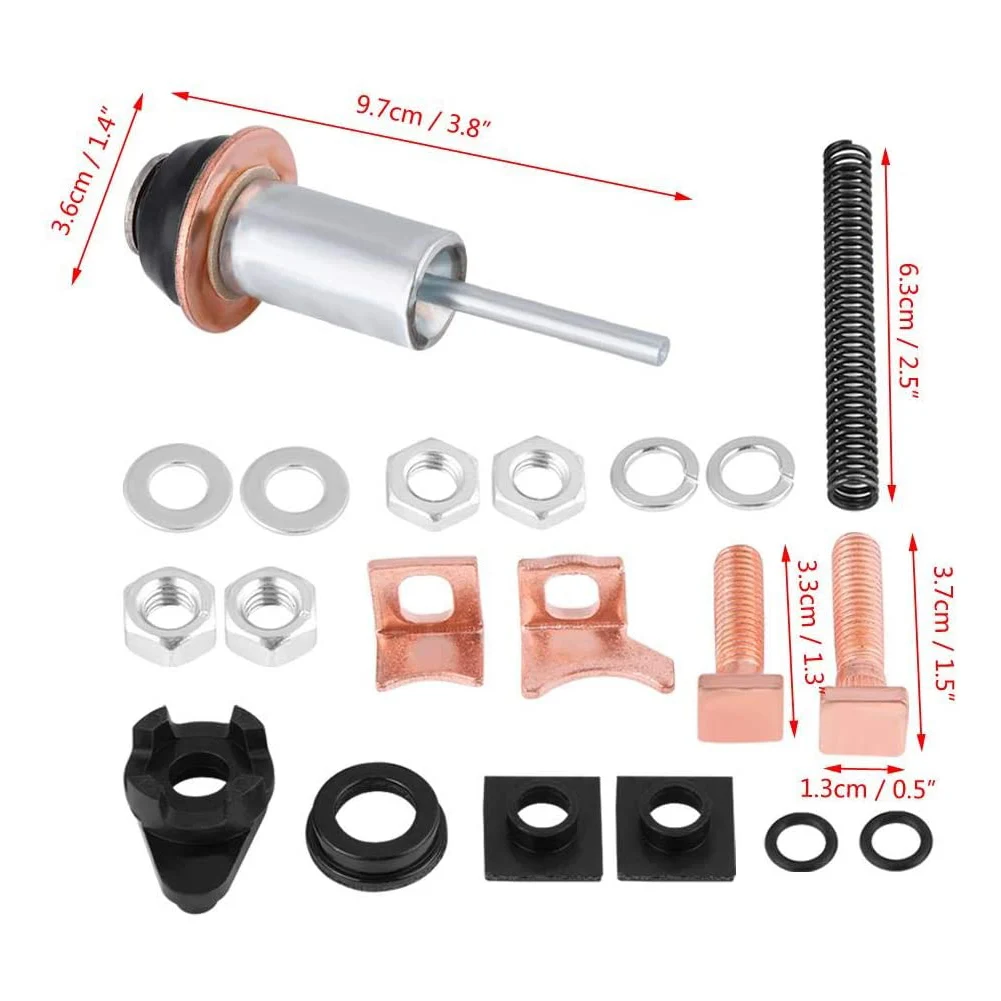 

Starter Motor Repair Kit, Starter Motor Solenoid Repair Fix Kit for Land Rover Discovery Defender TD5 2.5 Diesel