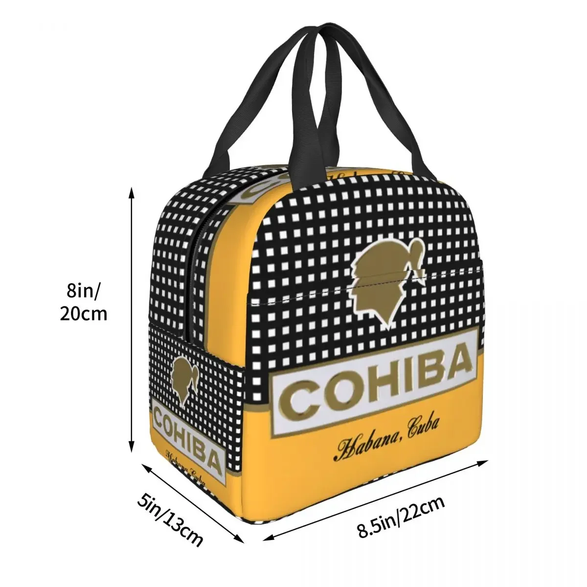 Cohiba Habana Cuba Cigar Insulated Lunch Bags for Outdoor Picnic Waterproof Cooler Thermal Lunch Box Women Children