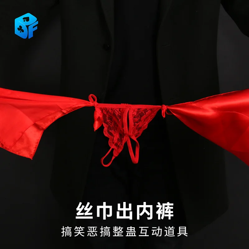 Silk Scarf To Panties Magic Tricks Scarve To Panty Magie Stage Props Accessories Easy To Do Trick Gimmick Comedy