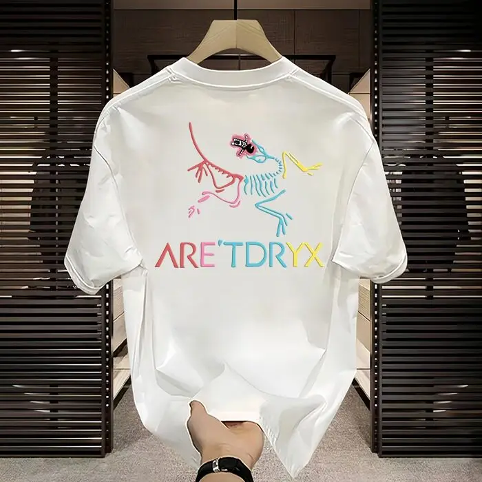 

Высококачественная мужская летняя футболка из плотного чистого хлопка с коротким рукавом, оригинальный дизайн, модный принт, брендовая.