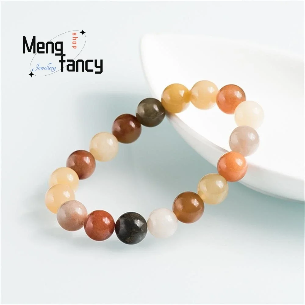 

Natural Xinjiang Golden Silk Jade Bracelet Simple Exquisite Elegant Women Fashion Jewelry Best Selling Handicraft Holiday Gift