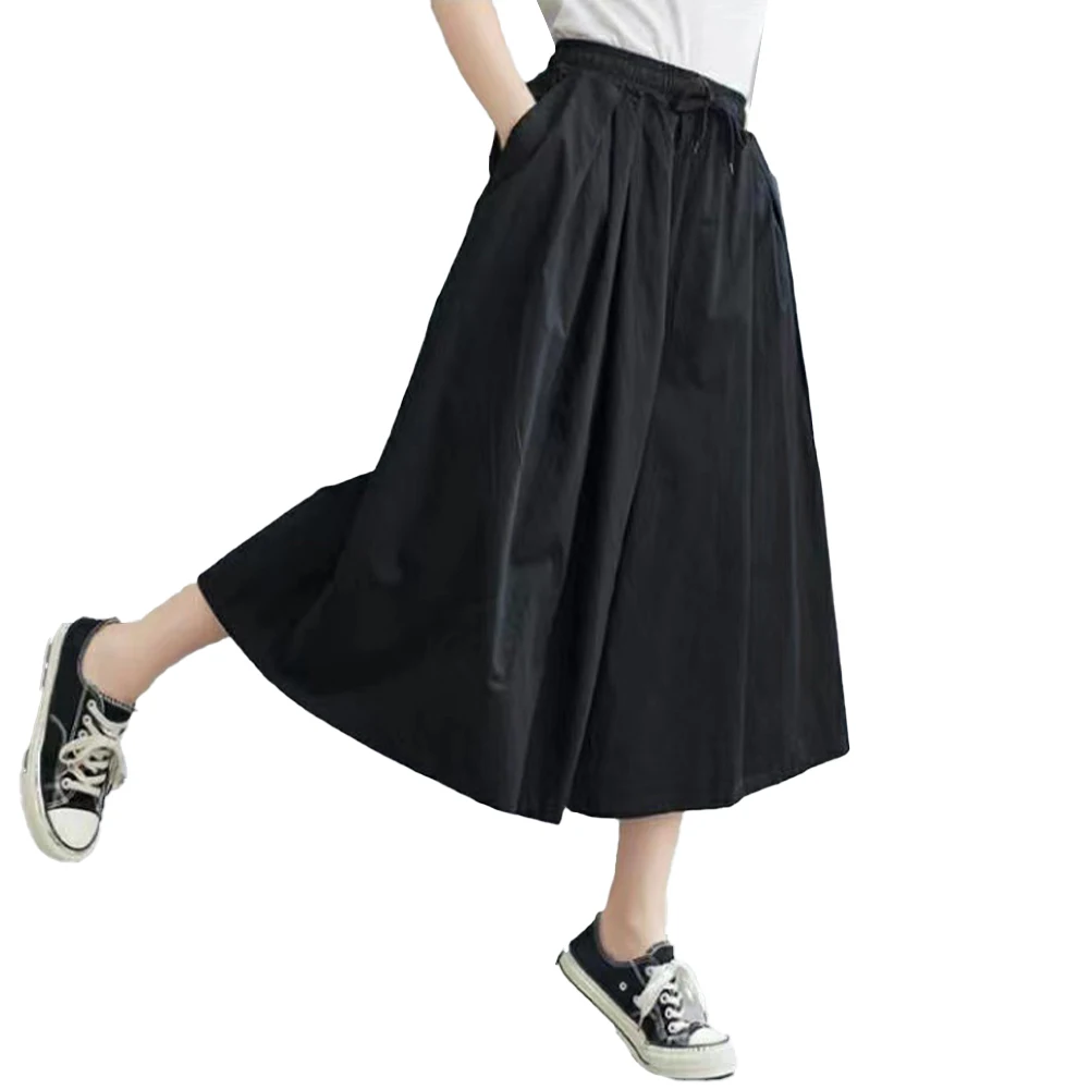 

Womens Casual Pants Fashion Wide-Leg Pants High Waist Culottes Women Oversized Wild Loose Casual Cropped Trousers Pants Skirts