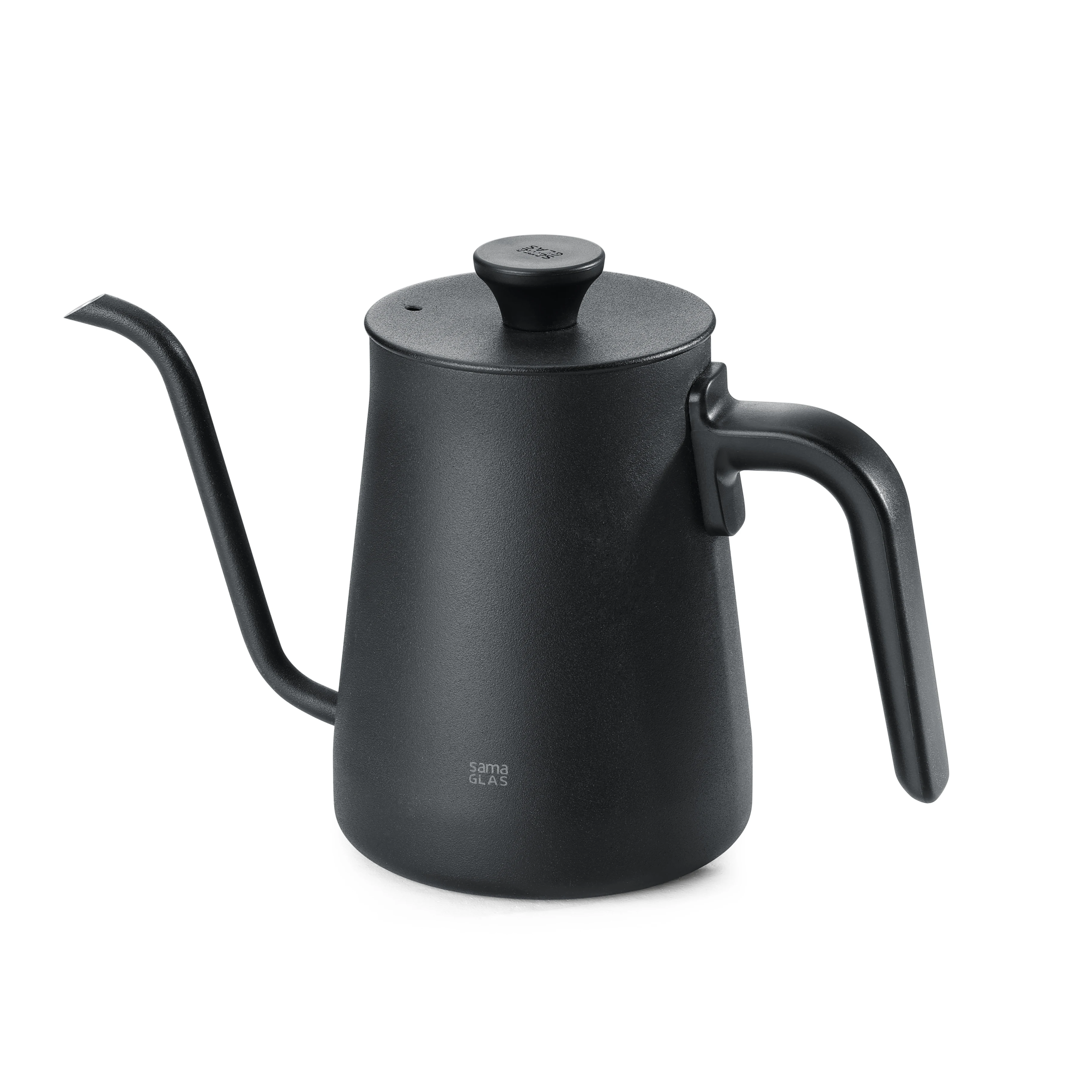 SAMADOYO  304 Stainless Steel Manual Pour Over Hand Drip Long Mouth Pot Black Coffee Kettle Pot With Lid For Hotel Travel